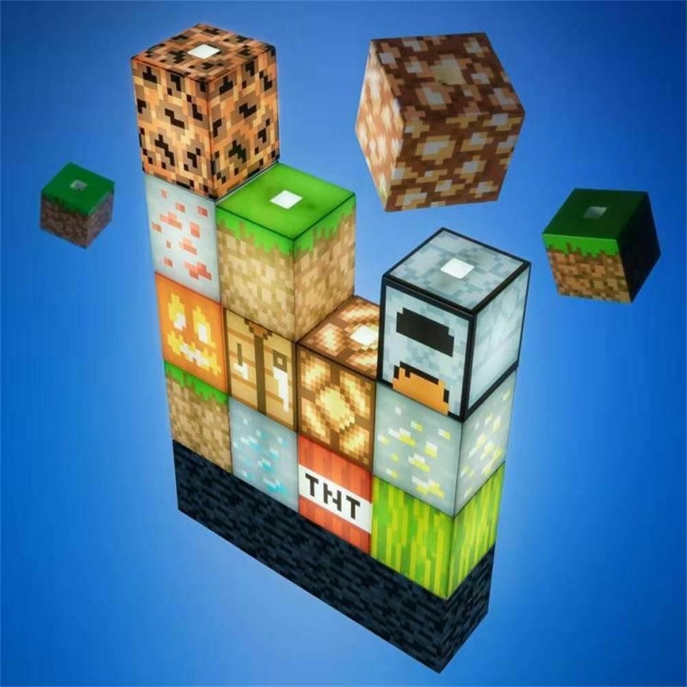 Craft DIY with USB Plug Novelty Lamp Building Block Tetris Stitching