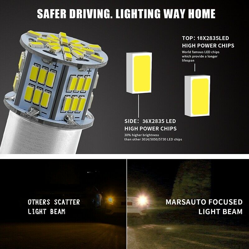 1156 LED Bulb White 1003 BA15S 1141 7506 LED Light Bulbs for RV Car Camper TraL9
