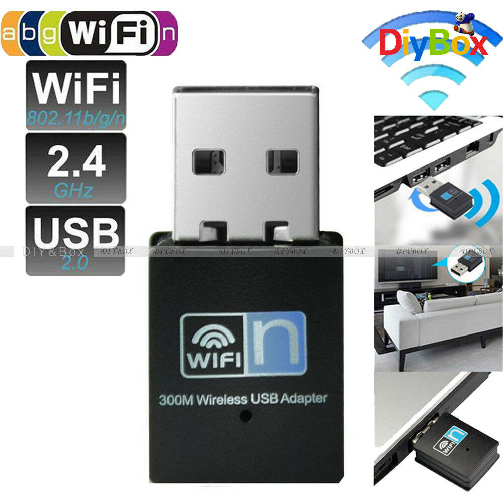 300Mbps Mini Wireless USB Wifi LAN Adapter Dongle Netzwerk 802.11b/g/n RTL8192