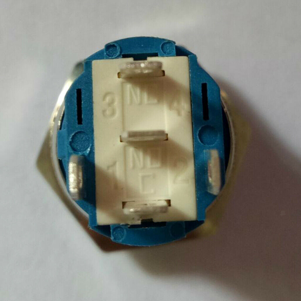 6PCS 220V LED 16mm Self-lock Push Button Switch w/ Wire Red+Blue+Green