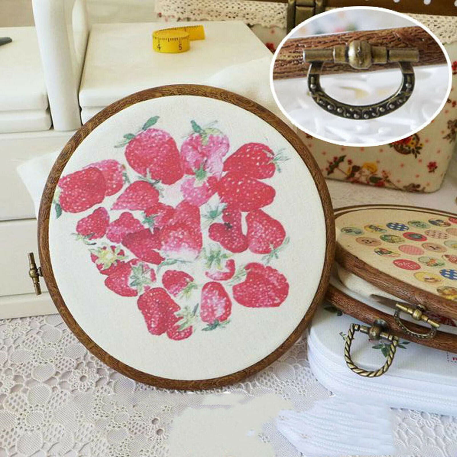 Embroidery Hoops Set Cross Stitch Hoop Ring Display Frame DIY Hand Sewing