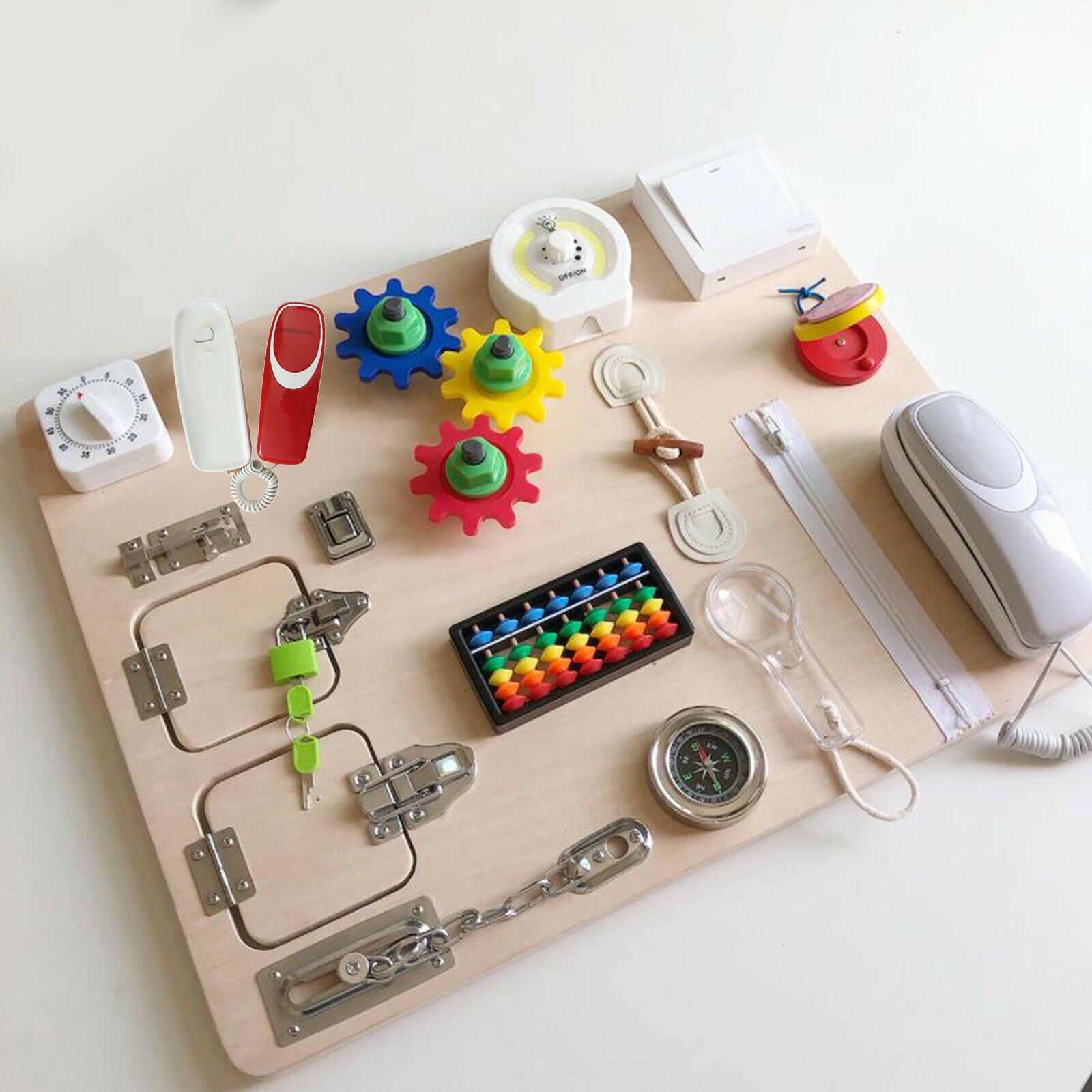 Child Busy Board DIY Accessories Telephone Landline Activity Board Montessori