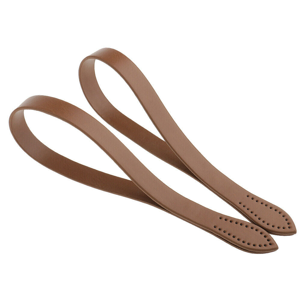2 Pairs 60cm PU Leather Bag Handles Handbag Strap Tote Bag Replacement