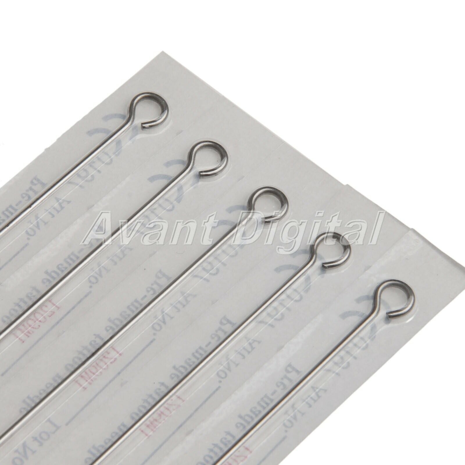 100pcs Mixed Assorted Sterile Tattoo Needles Round Liner  Plastic Tubes 9M1+9FT