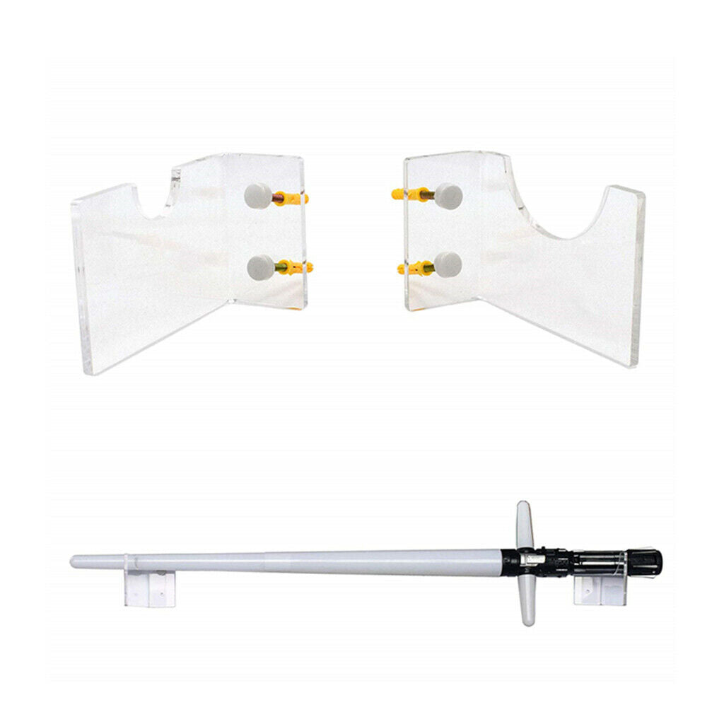 Clear Acrylic Wall Mounted Display Stand Horizontal Rack Storage for Lightsaber