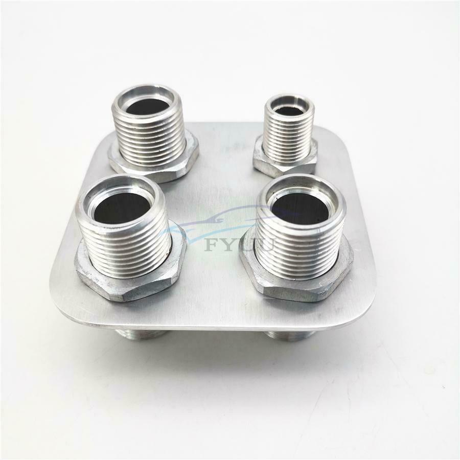 1 Piece 4Ports Aluminum Brushed Finish Firewall Bulkhead Heater&A/C Hose Fitting