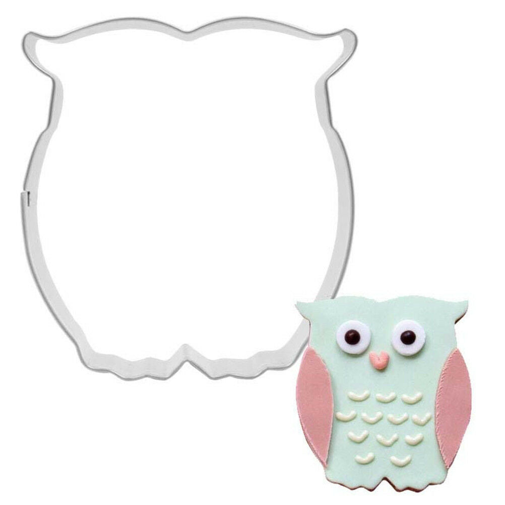 owl shaped stainless steel cutter biscuit cookie mold baking decor tool I.l8