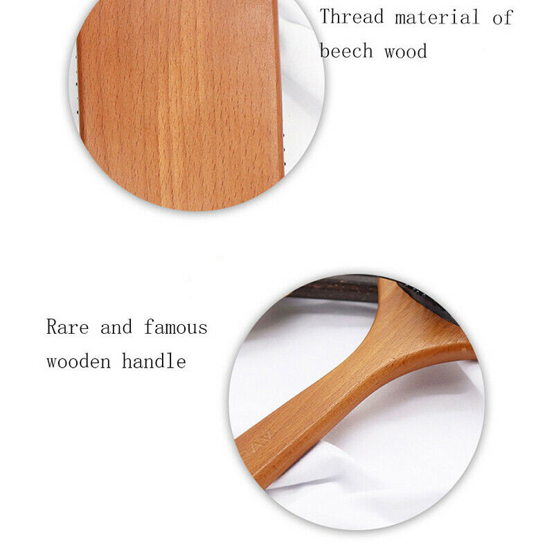 Peach Wooden Hair Brush Scalp Hairbrush Combs Women Tangle Hairdress Kt