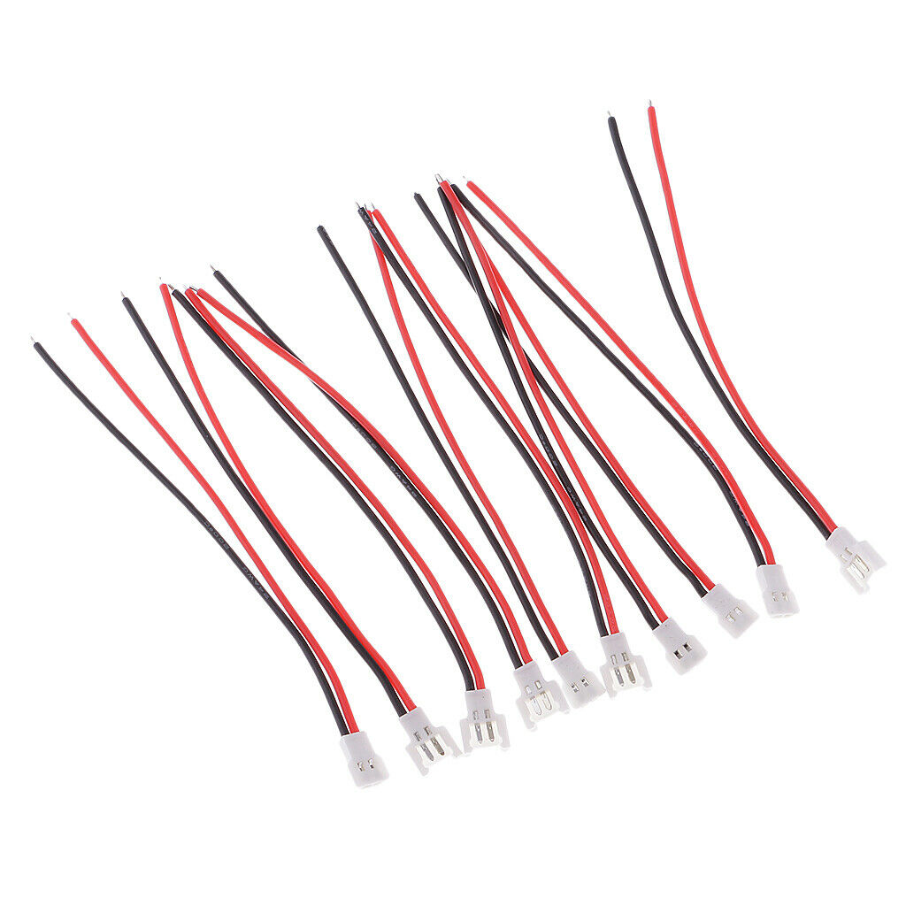 Set of 10 100mm 51005 2-Pin Wire Charging Adapter Cable for RC Lipo Battery
