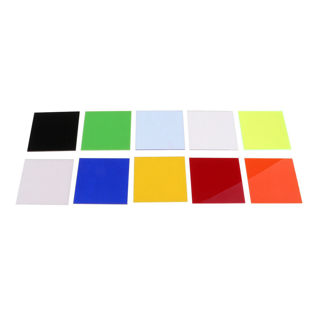 10 Pieces 2.3mm Acrylic Thickness Colorful Perspex Sheet Board Panel DIY Supply