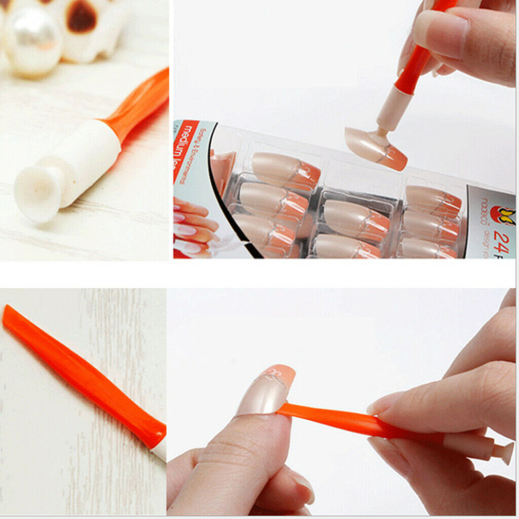 10 Pcs False Nail Tips Dual Use Suction Cup