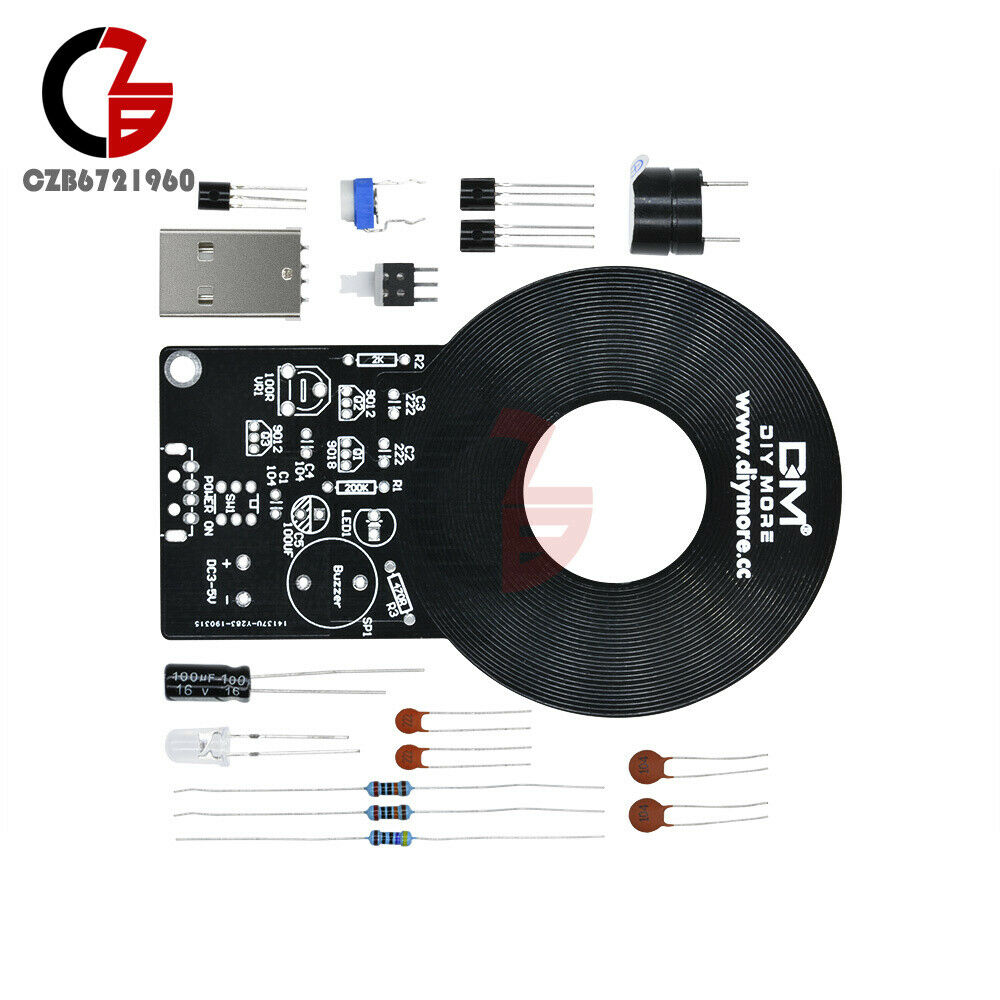 Metal Detector Kits Electronic Non-contact Sensor Module DIY Kit + Battery Box