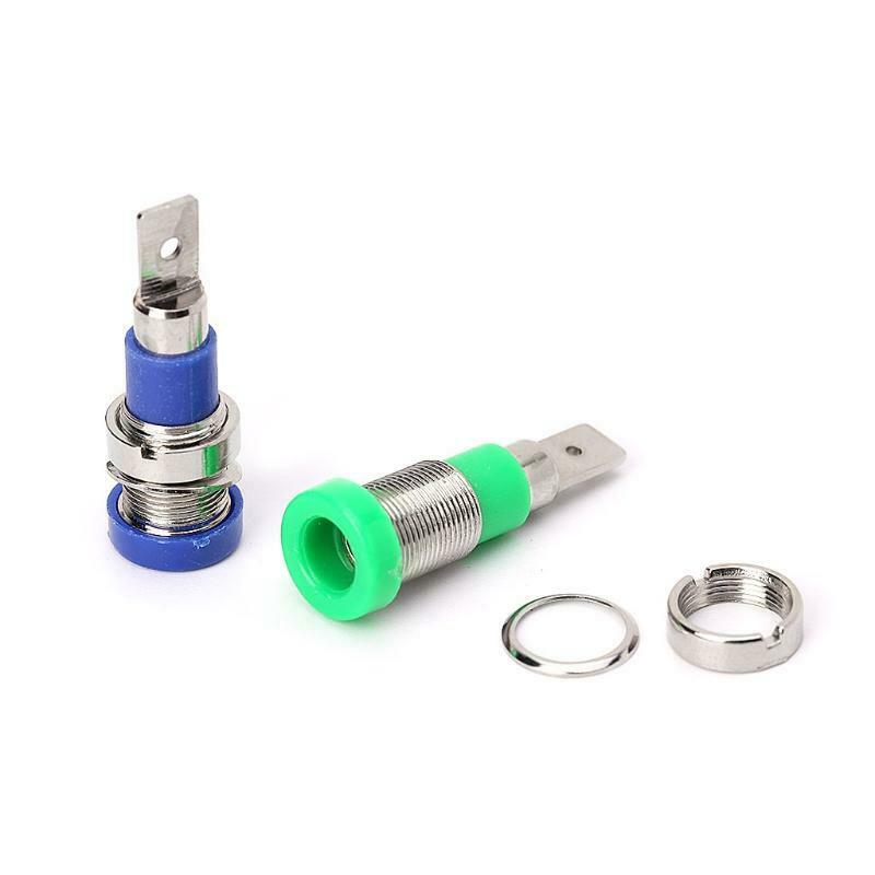 5pcs 4mm Banana Plug Connector Terminal Screw-type Electronic Banana Plug Socket
