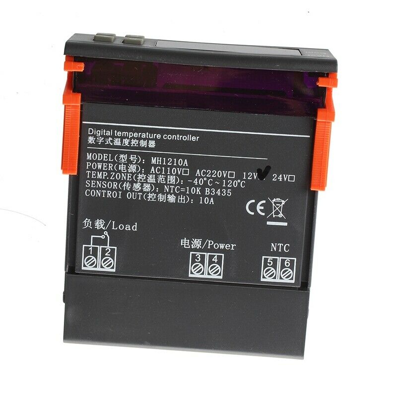 12V Digital LCD Display Thermostat with Sensor MH1210A C7D2D2