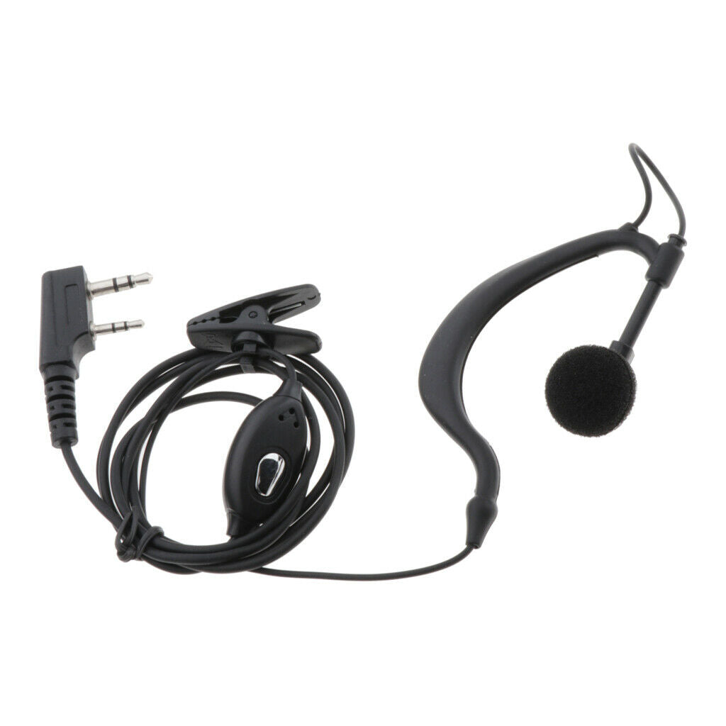 2PC 2 PIN Earpiece Ear Hook Interphone Earphone for BAOFENG UV5R+ BF-888S
