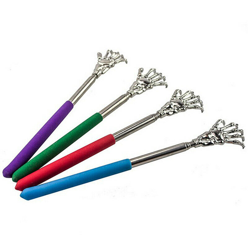 New Stainless Steel Telescoping Extendable Back Scratcher ghost paw MassagerBDA