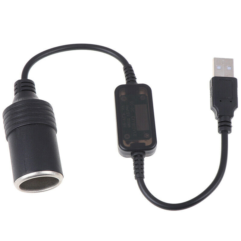 Converter Adapter USB Port 12V Car Cigarette Lighter Socket Female Power Cord SJ