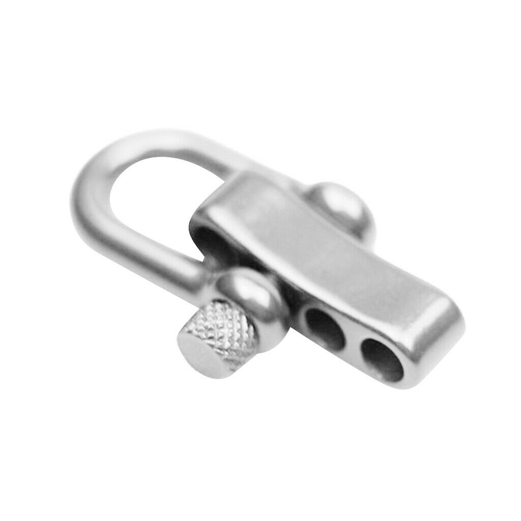 4 Pieces Stainless Steel U Style Shackle for Outdoor DIY Paracord Bracelet