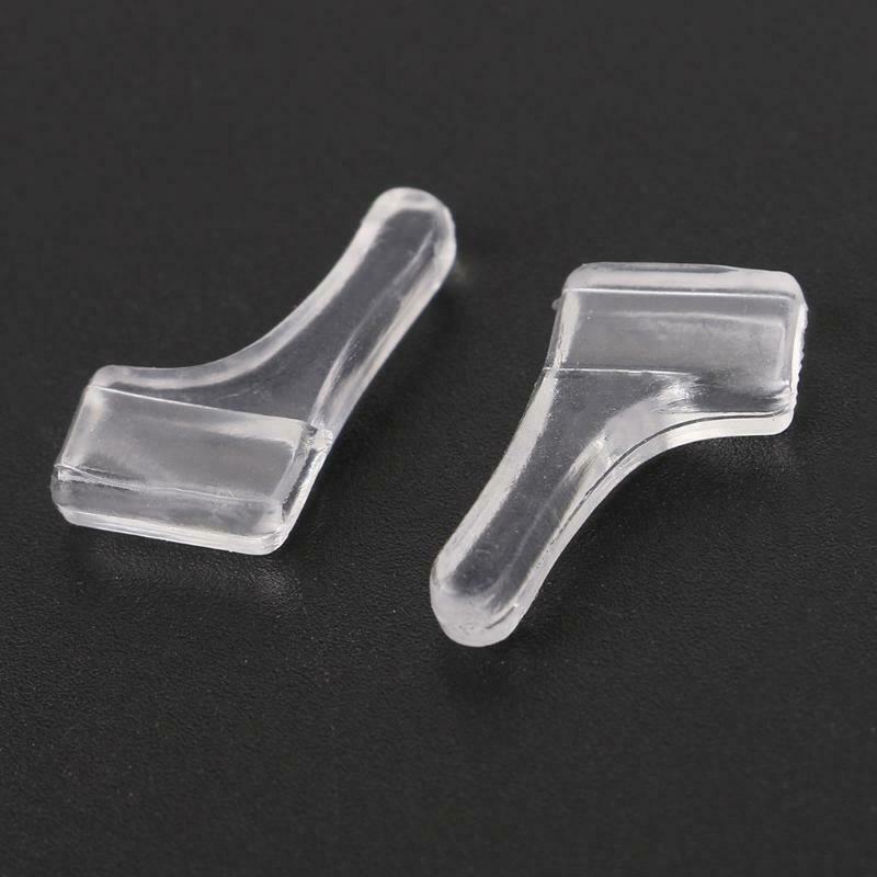 10 Pairs Transparent Ear Hooks Glasses Leg Non Slip PVC Holder Temple Tip Soft