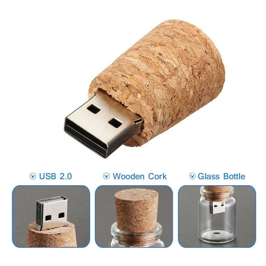5 pieces Glass Bottle USB 16GB Portable Flash Drive Memory Stick Lovely Gift