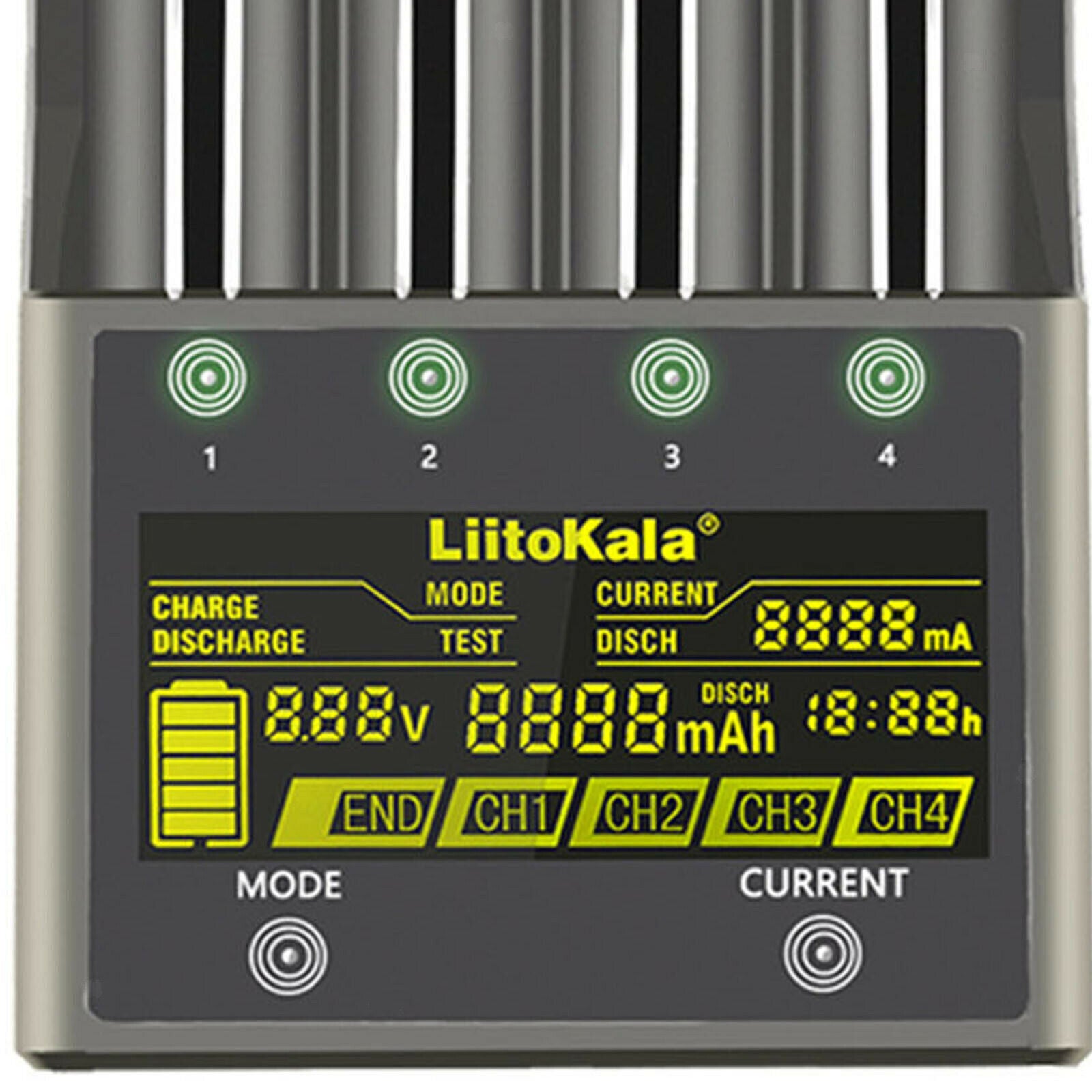 4 Slots Battery Charger for Universal Intelligent AAA with LCD Display