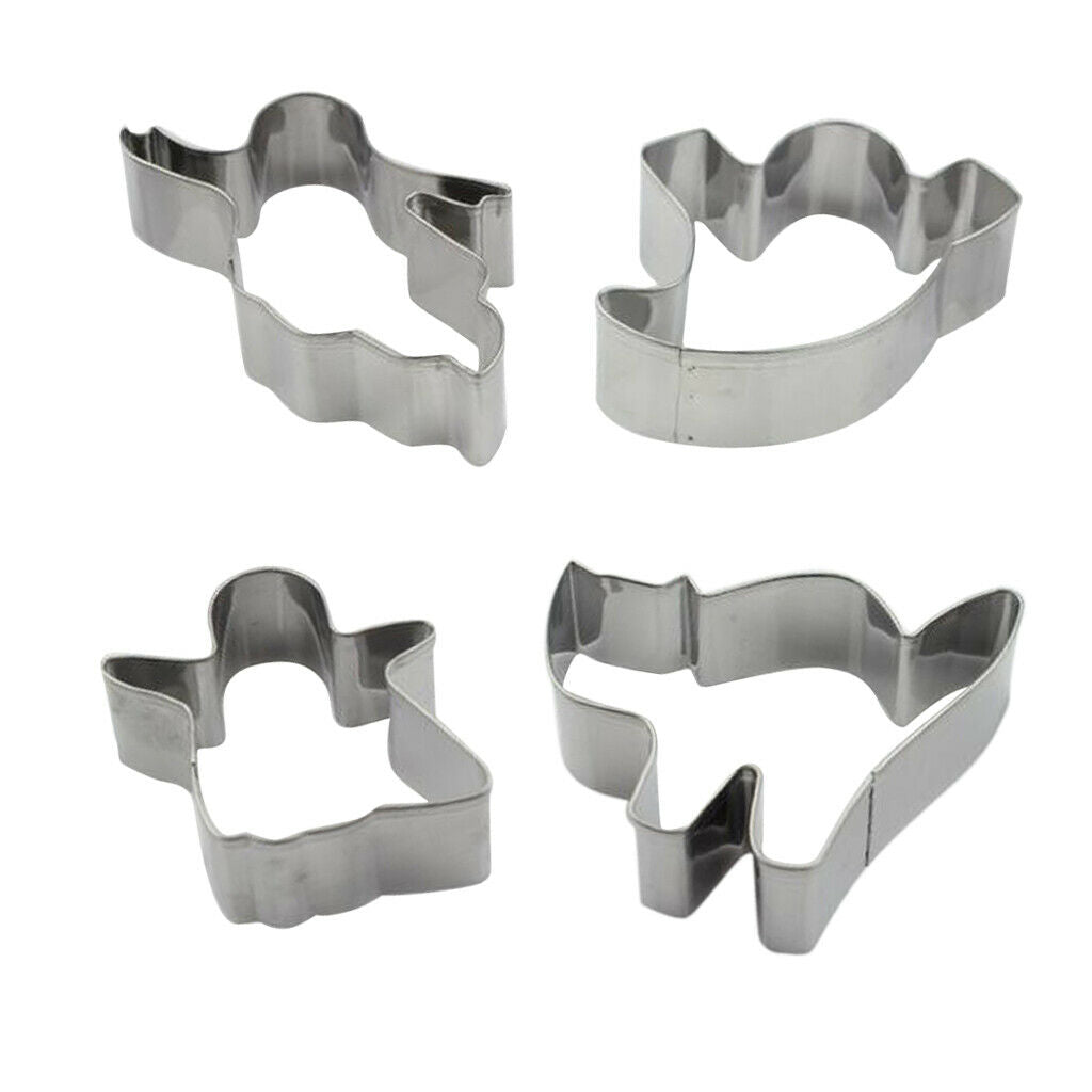 4pcs Cookie Cake Cutter Mold Biscuit Baking Mould for Halloween