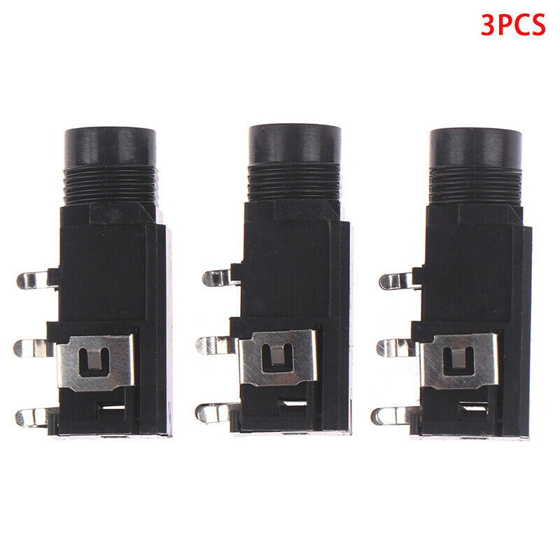 3pcs/lot 6.35mm Jack stereo female socket connector audio adapter 4pin UK.l8
