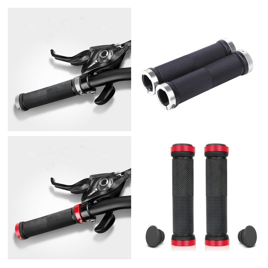 4pcs Bicycle Double Lock MTB Handle Bar Grips Road Bike Hand Cover Anti-slip