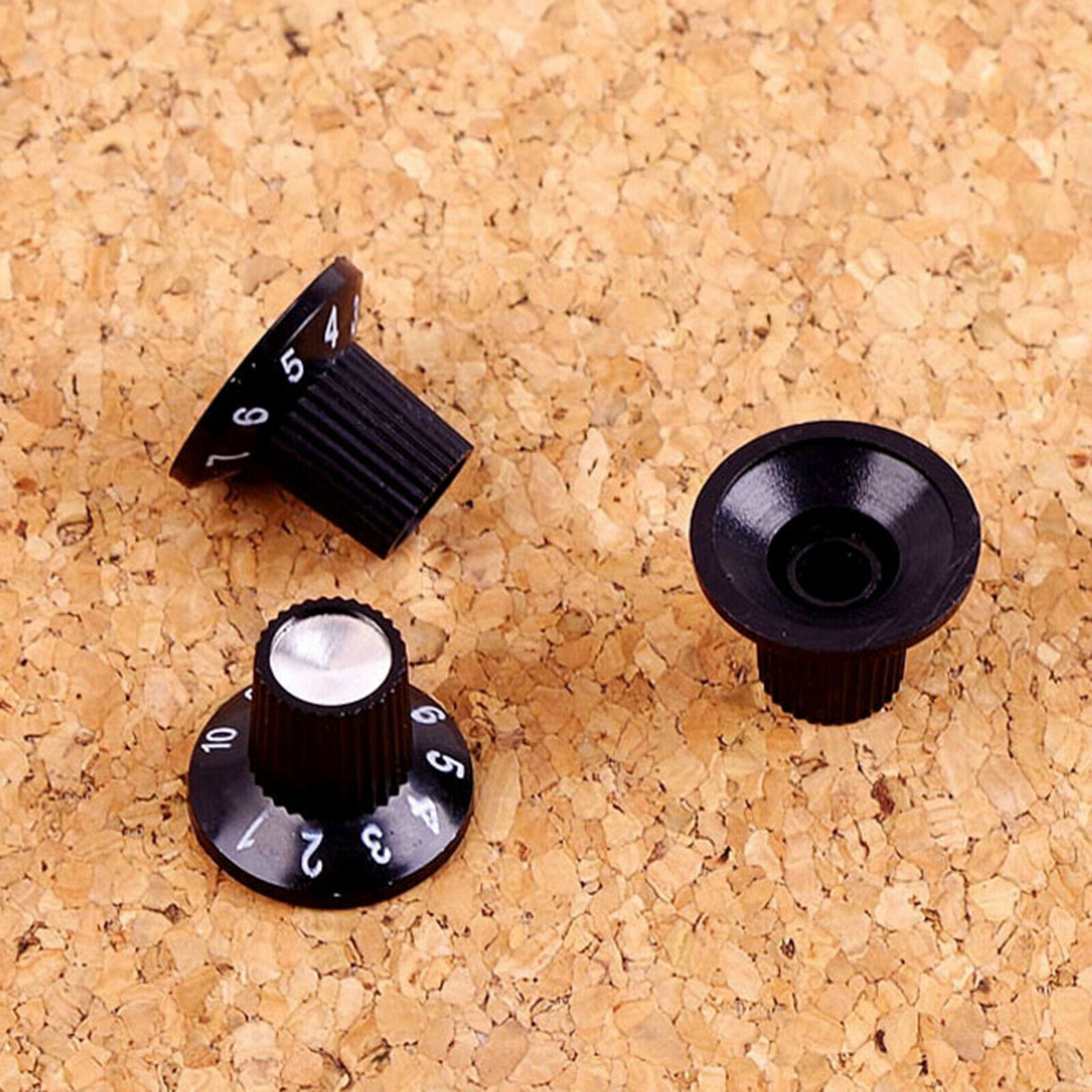 Black Guitar Knobs Speed Control Knobs Volume Tone Set 6mm Shaft Pot Knob