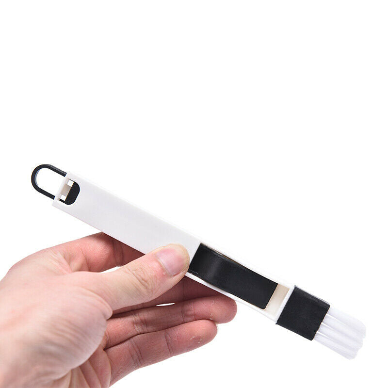 2IN1 Window Door Tracks Groove Clean Brush Dustpan Crevice Keyboard Bru.l8