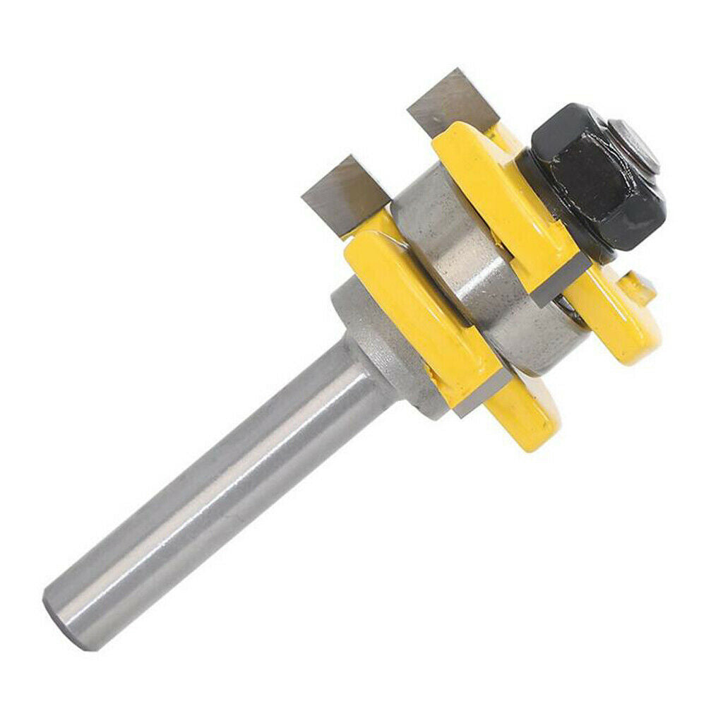 2pc 1/4" Tooth 3 Wing Tongue and Groove Router Bit 3/4" Stock 5/16" Shank