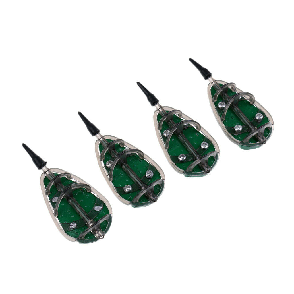 Fishing Inline Method Feeders Set 30g 40g 50g 60g Fishing Baits Cage & Mould