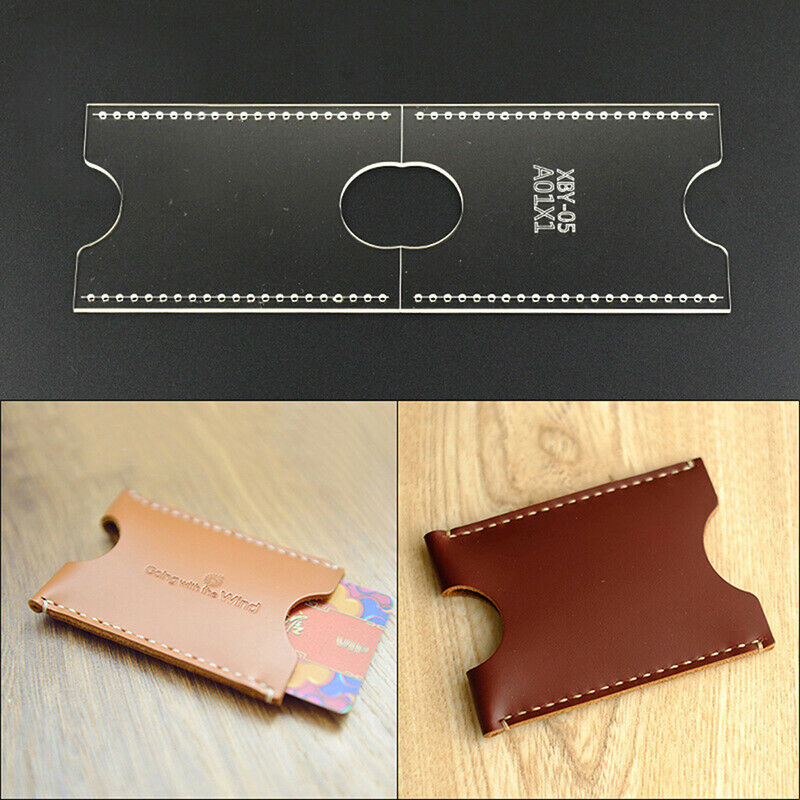 Acrylic Clear Template Handcrafting Set Craft For'Leather Wallet Bag Patt.l8