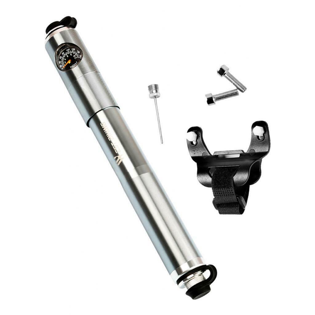 Portable Mini Bike Pump with Pressure Gauge and High Pressure 160 PSI - Sports