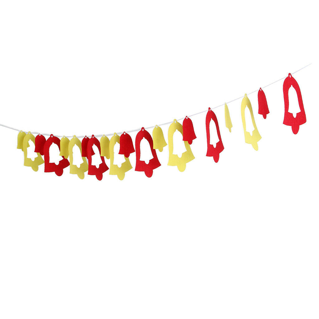 Christmas Bell Banner Garland Holiday Party Decoration Xmas Flag