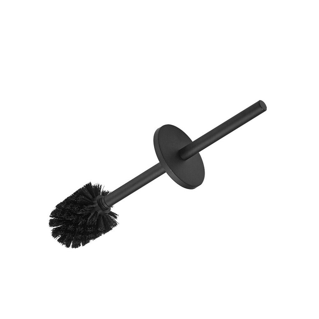 Stainless Steel Toilet Brush Set Long Handle No Dead Corner for Toilet Black