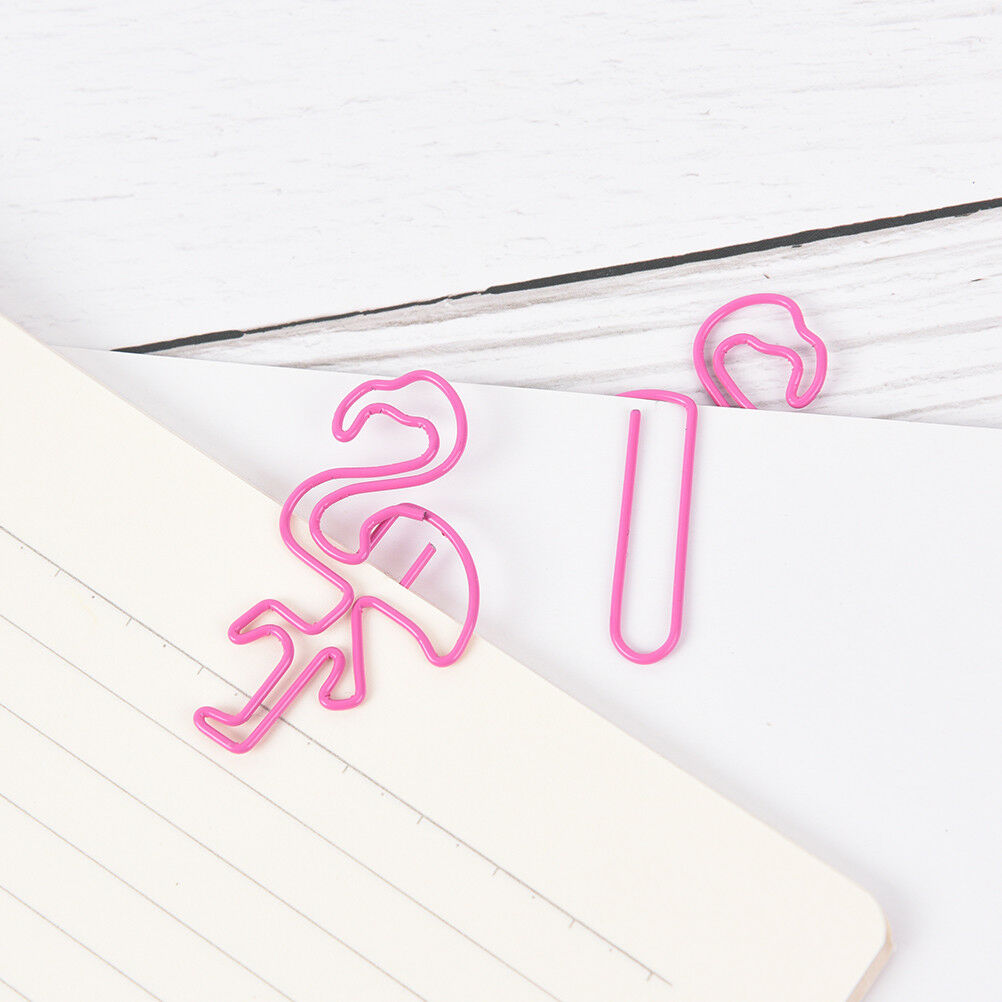 5Pcs/lot Pink Flamingo Bookmark Planner Paper Clip for Book Stationery Sch.l8