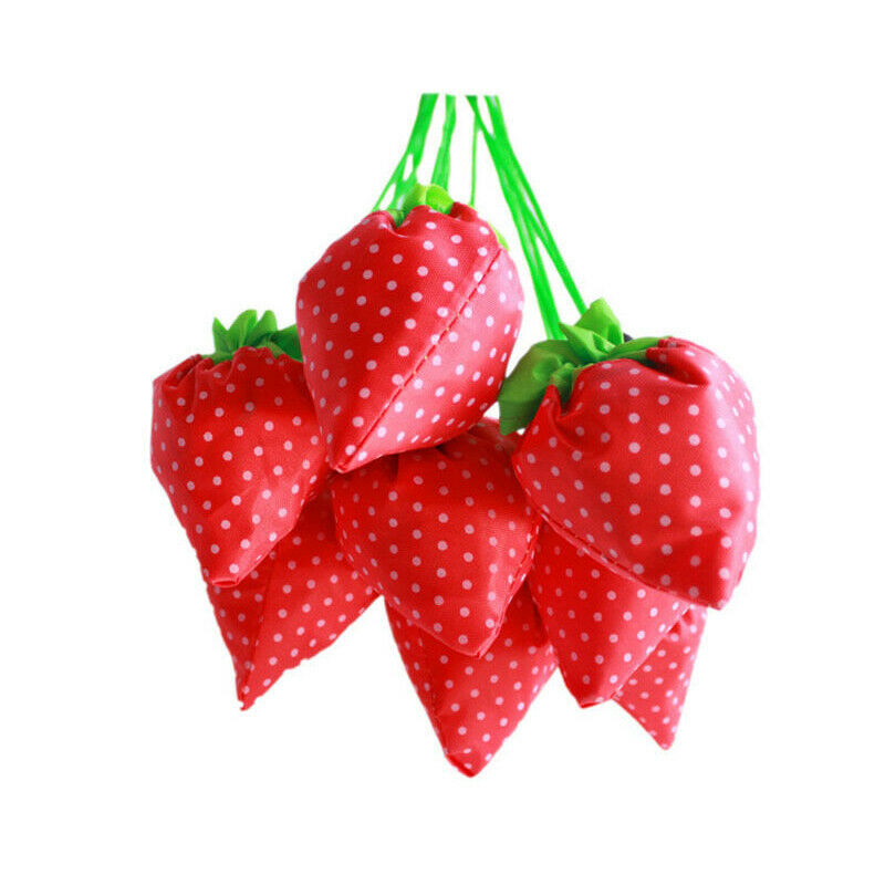 Recycle Nylon Strawberry Shopping Bag Travel Folding Reusable Tote Handbag Bags
