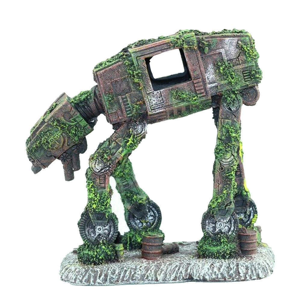 Aquarium Creative Fish Tank Landscape Gear Car Man Robot Dog  Theme
