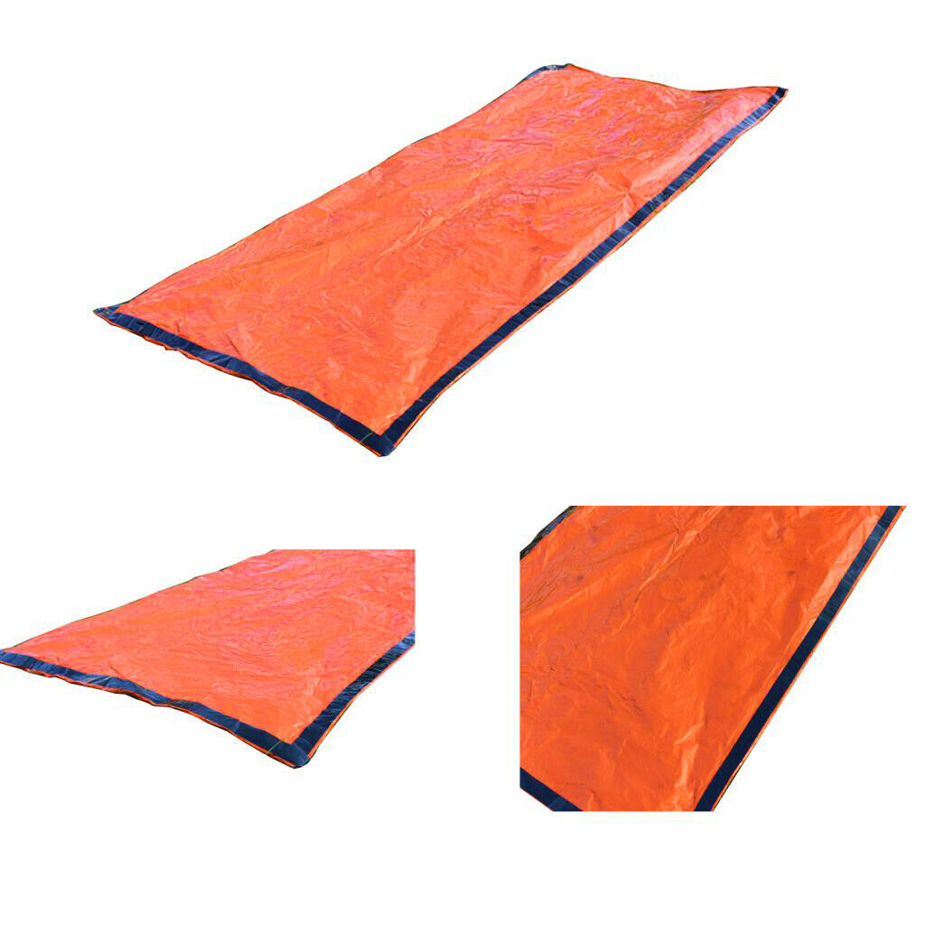 Mylar Thermal Sleeping Bag Portable Orange Blanket Tent