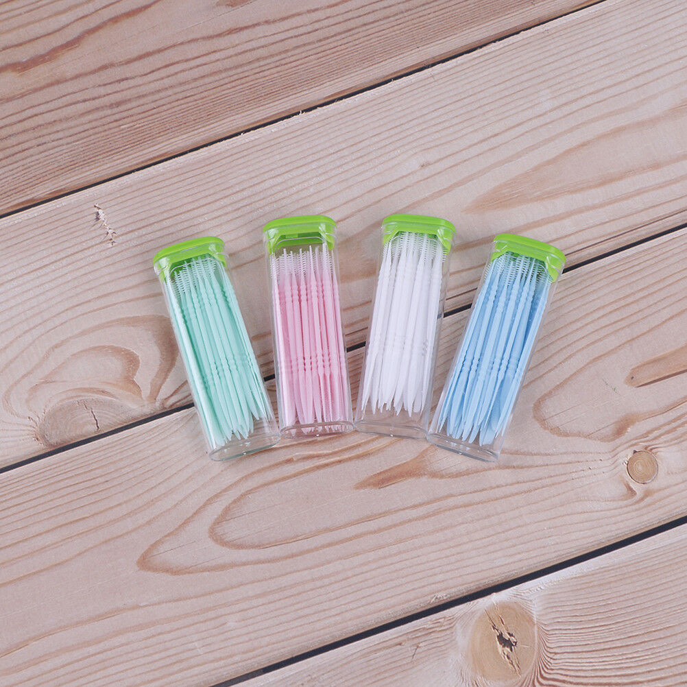 Dental floss toothpicks brush hair 30pcs in plastic mirror box oral healt.l8