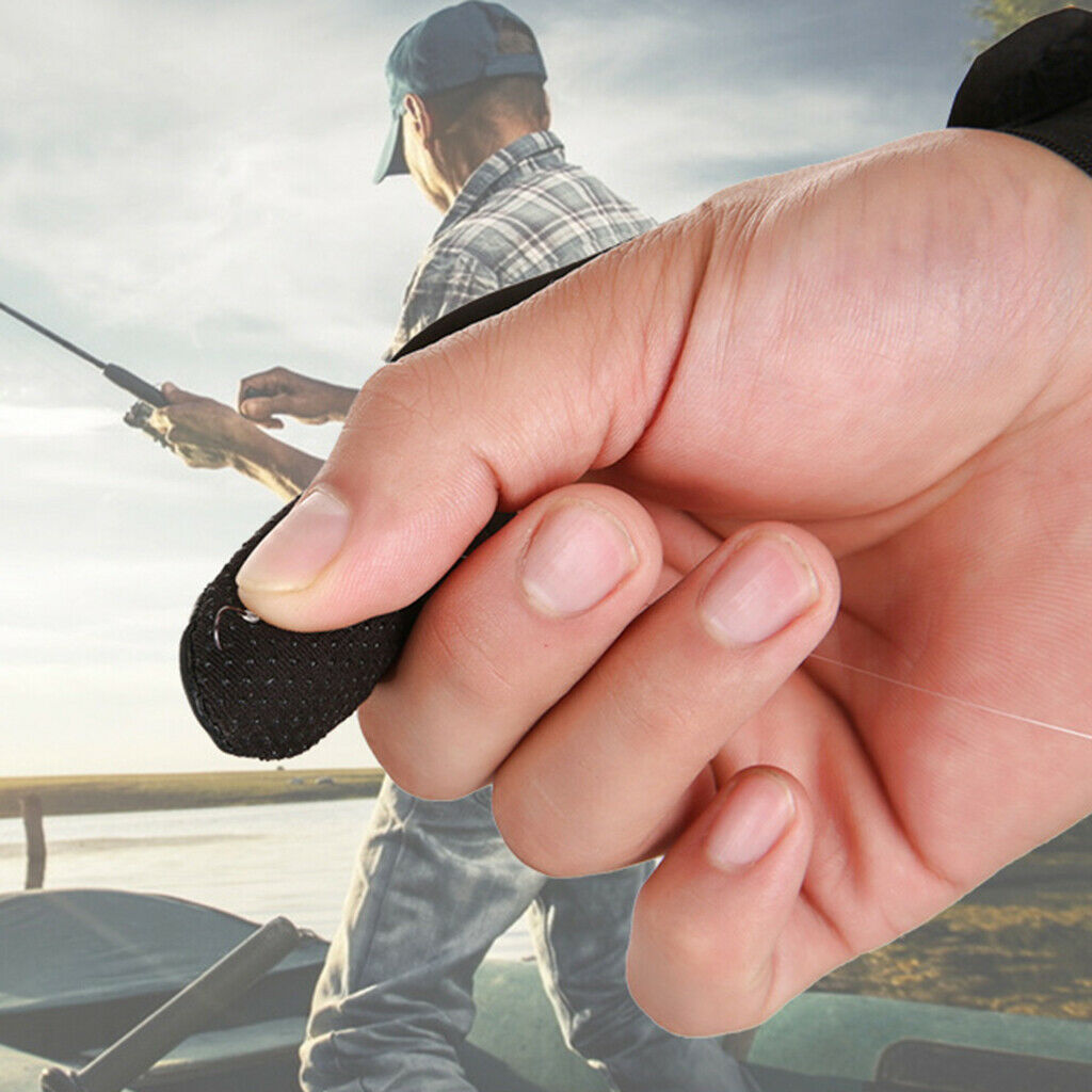 5Pcs Casting Fishing Glove Index Protector PU Leather for Braided Line
