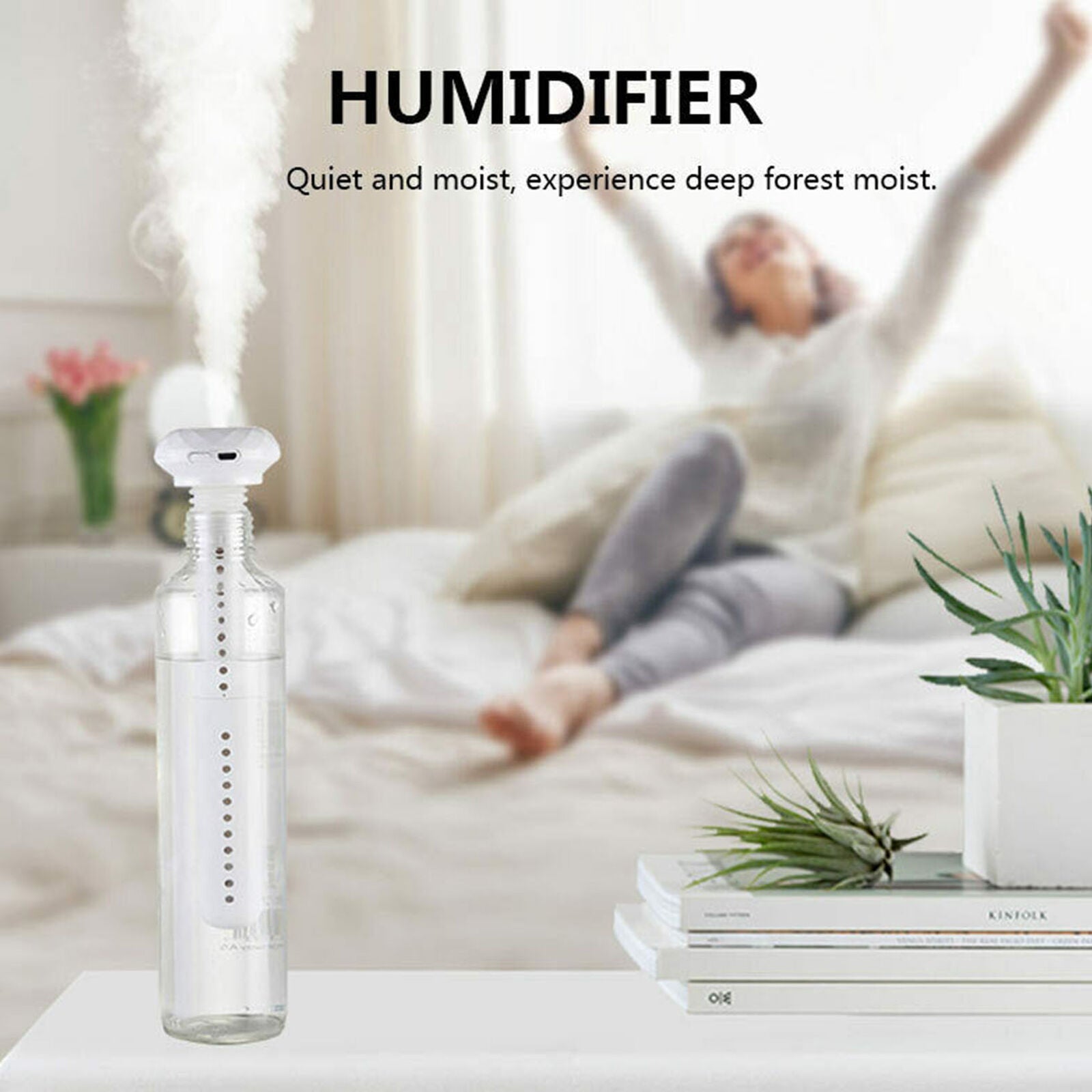 Protable Ultrasonic Cool Mist Quiet Travel Mini Car Household Air Humidifier