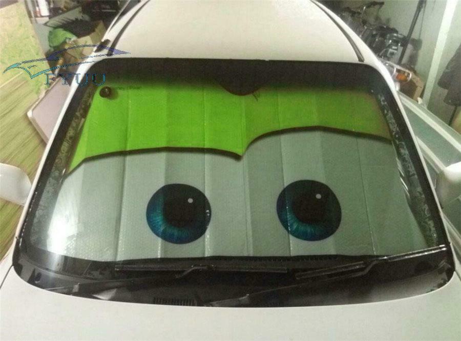 Sun Visor Cartoon Foils Eye Pixar Heated Windshield Sunshade Windscreen Cover