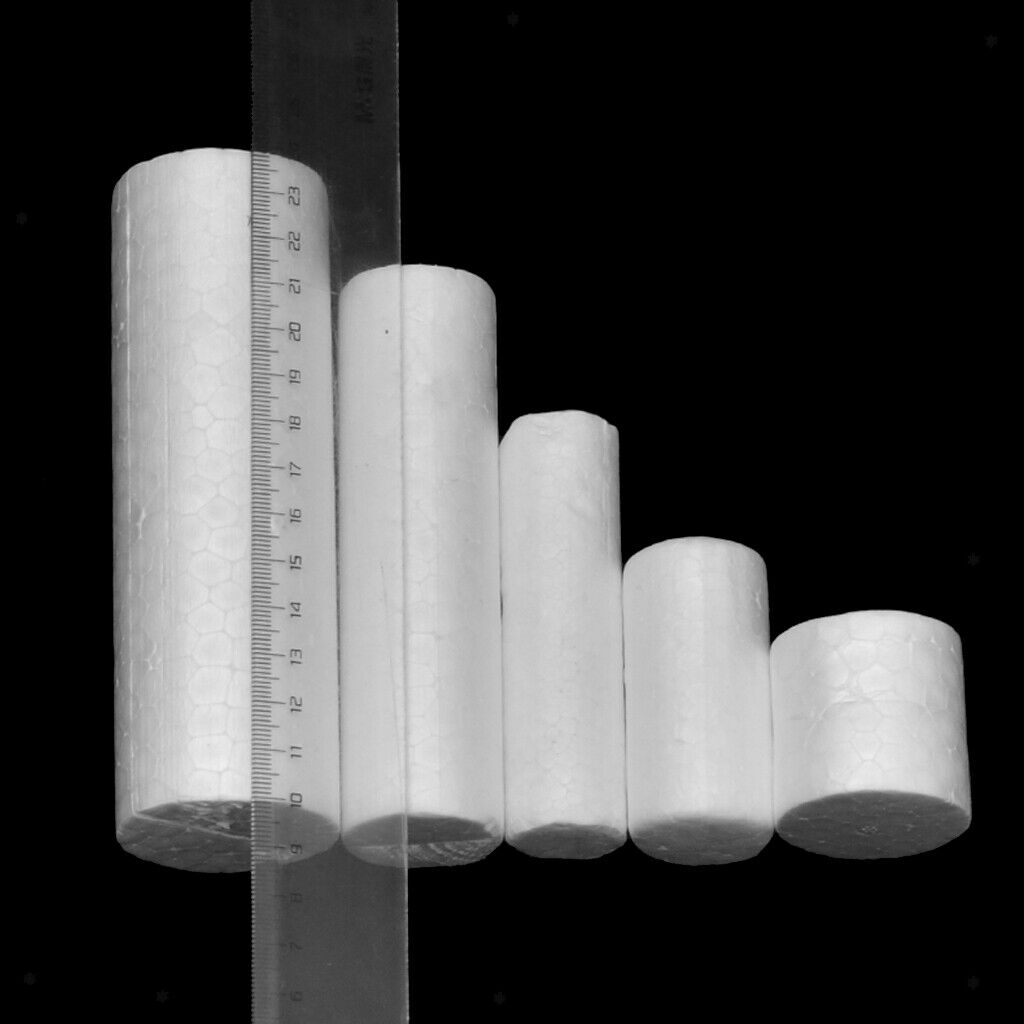 10x DIY Cylinder Foam Rod for Modeling Material Xmas Painting Ornaments