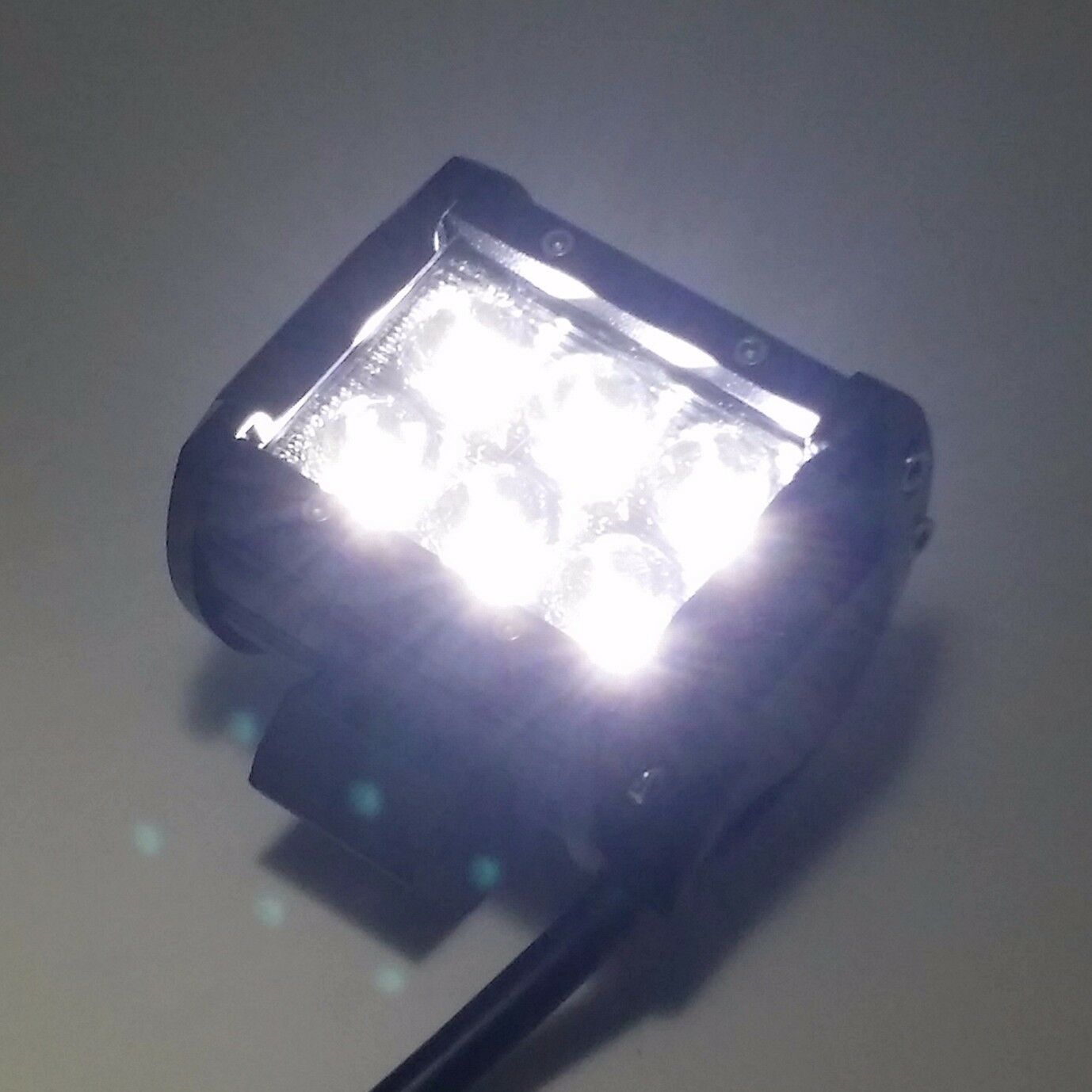 Black Motorbike LED Spot Work Driving Fog Head Light Car Trunk ATV UTV Cruiser