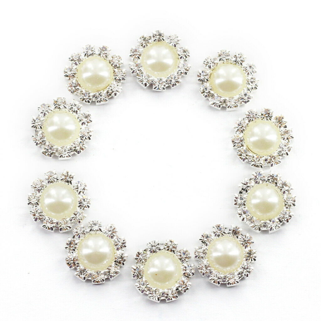 100x Crystal Button Flatback Button DIY Jewelry Ornament Garment Decor