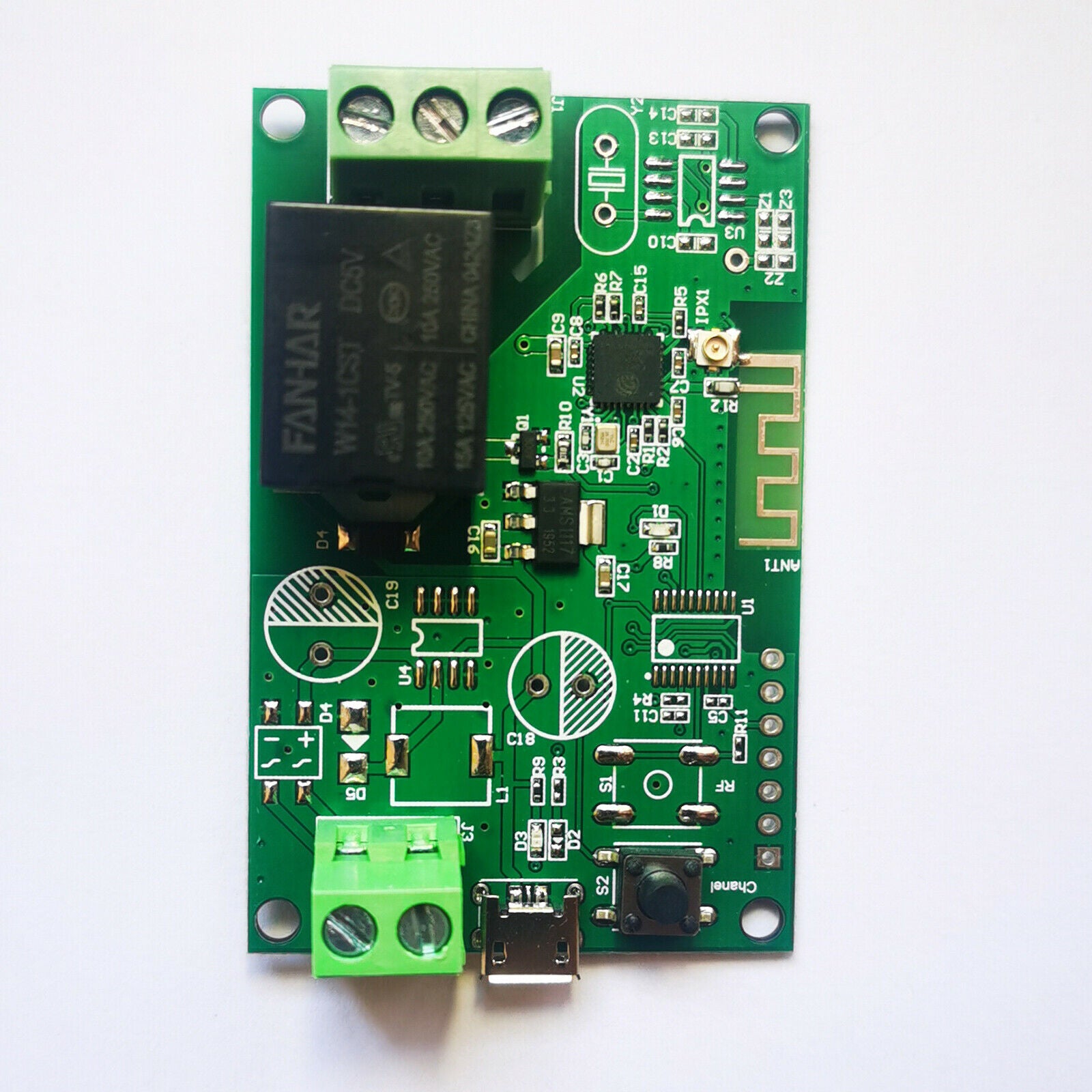 Self-lock Smart WiFi Wireless Switch Relay Module 5V-12V Voice APP Control