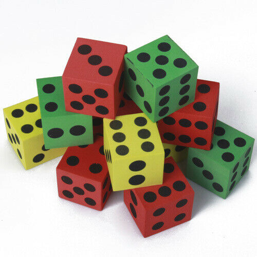12 Pieces Mini Foam D6 Colorful Dices Set for Kids Educational Pastime Prize