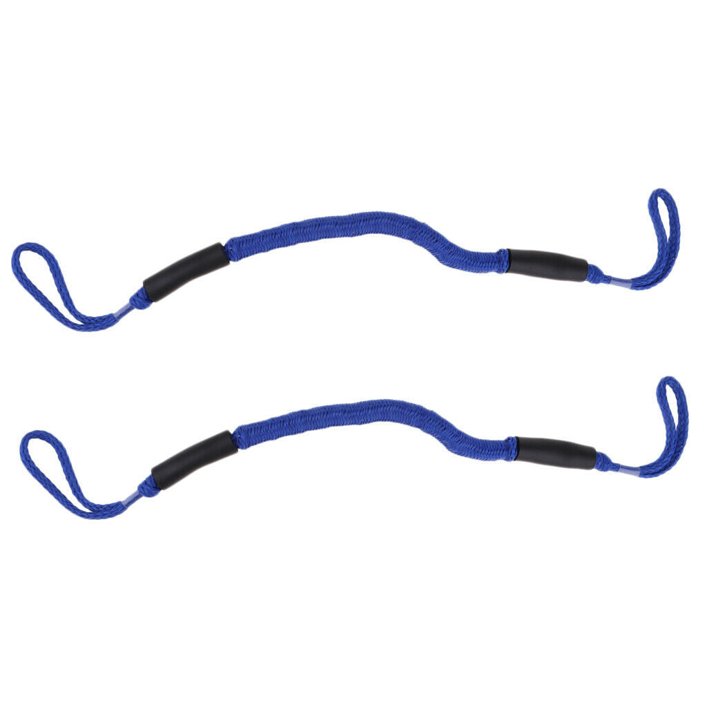 2pcs Strength 5ft Marine Boat Surfboard Bungee Dock Line Mooring Cord Tie